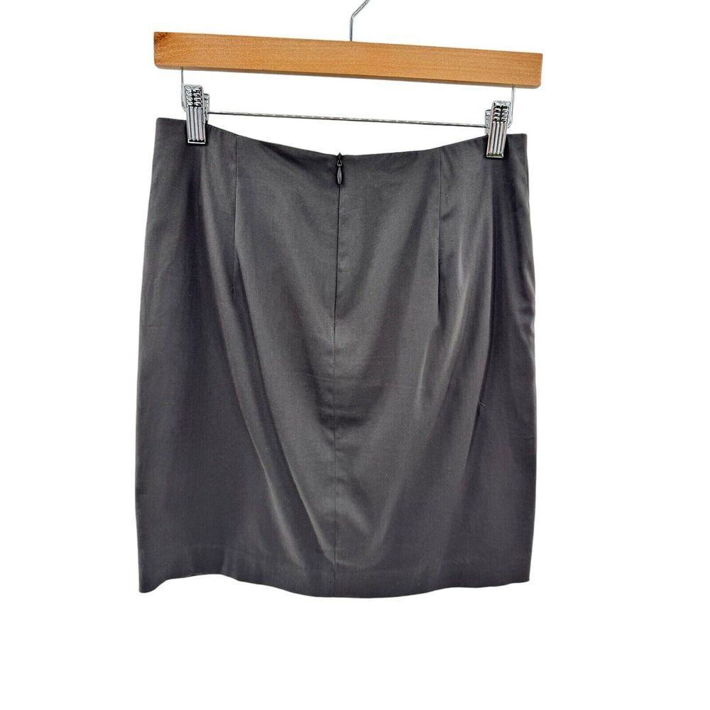 Barneys New York Made in Italy Womens Skirt Size 34/4 Grey Pencil‎ Pockets - Picture 3 of 6